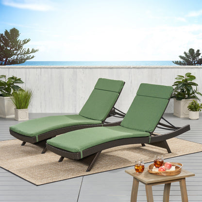 Ensemble de coussins d'extérieur Salem pour chaise longue - Coussins uniquement (lot de 2) par Christopher Knight Home - 79,25L x 27,50l x 1,50h