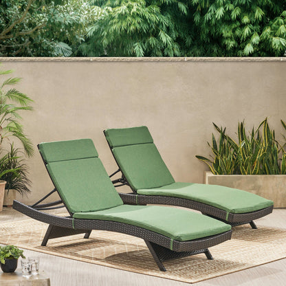 Ensemble de coussins d'extérieur Salem pour chaise longue - Coussins uniquement (lot de 2) par Christopher Knight Home - 79,25L x 27,50l x 1,50h