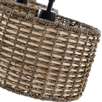 Suspension linéaire à 3 lumières pour îlot de cuisine, style ferme, noir - 41W