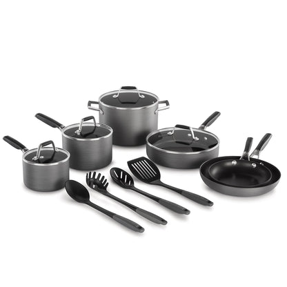 Select by Calphalon, ensemble de 14 pièces en acier anodisé dur antiadhésif.