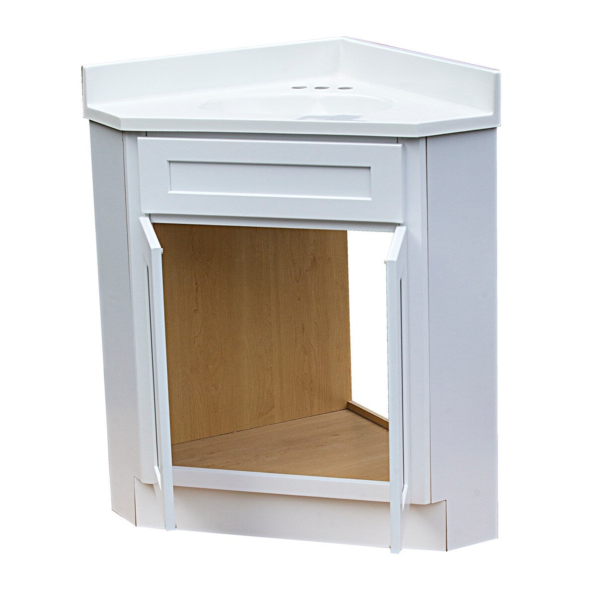 Ensemble de 3 pièces pour meuble-lavabo d'angle Shaker