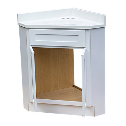 Ensemble de 3 pièces pour meuble-lavabo d'angle Shaker