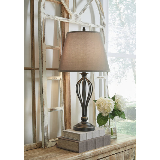 Lampe de table Ornawell en bronze antique de Signature Design by Ashley (lot de 2) - 15L x 15P x 29H