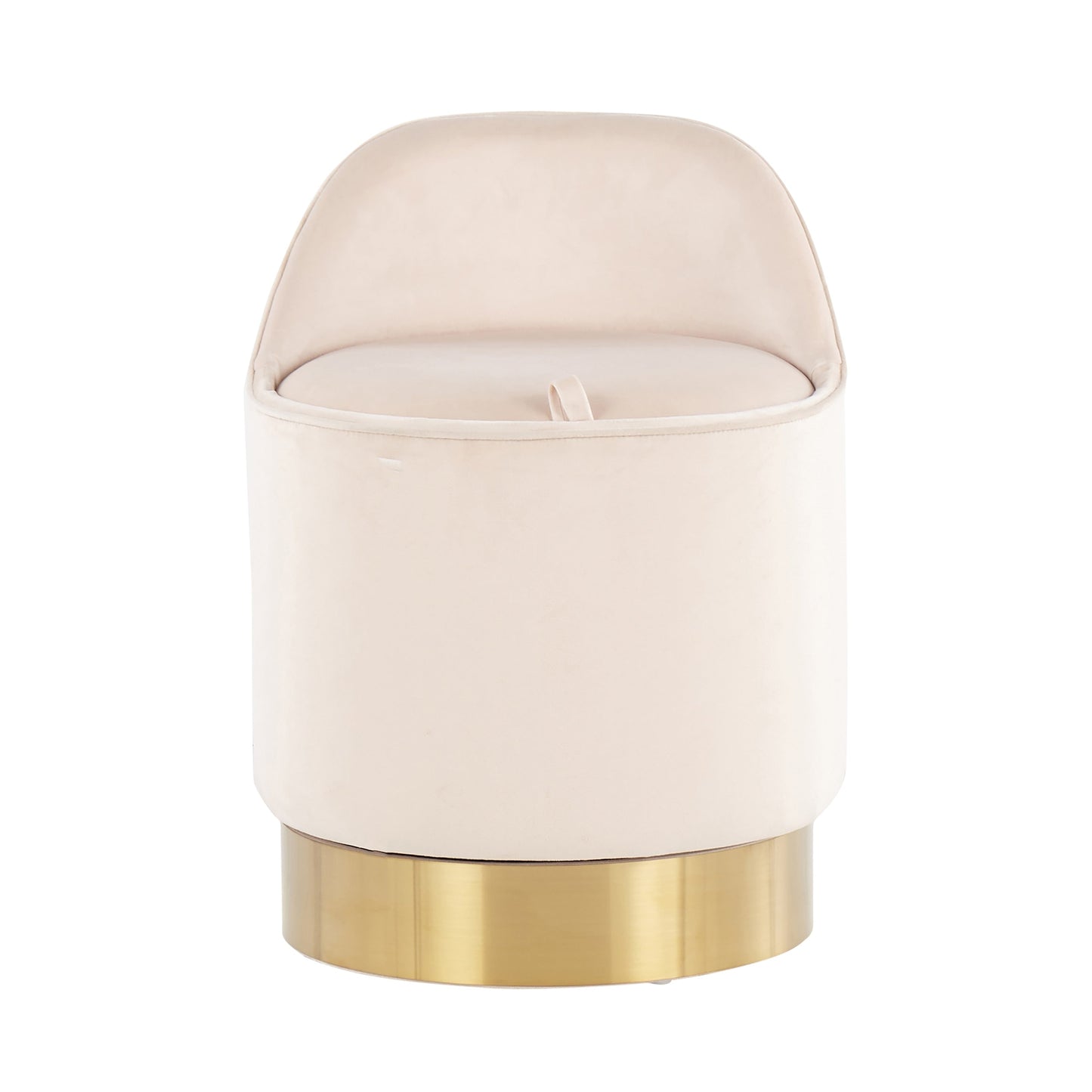 Tabouret de coiffeuse pivotant en velours Corday de Silver Orchid