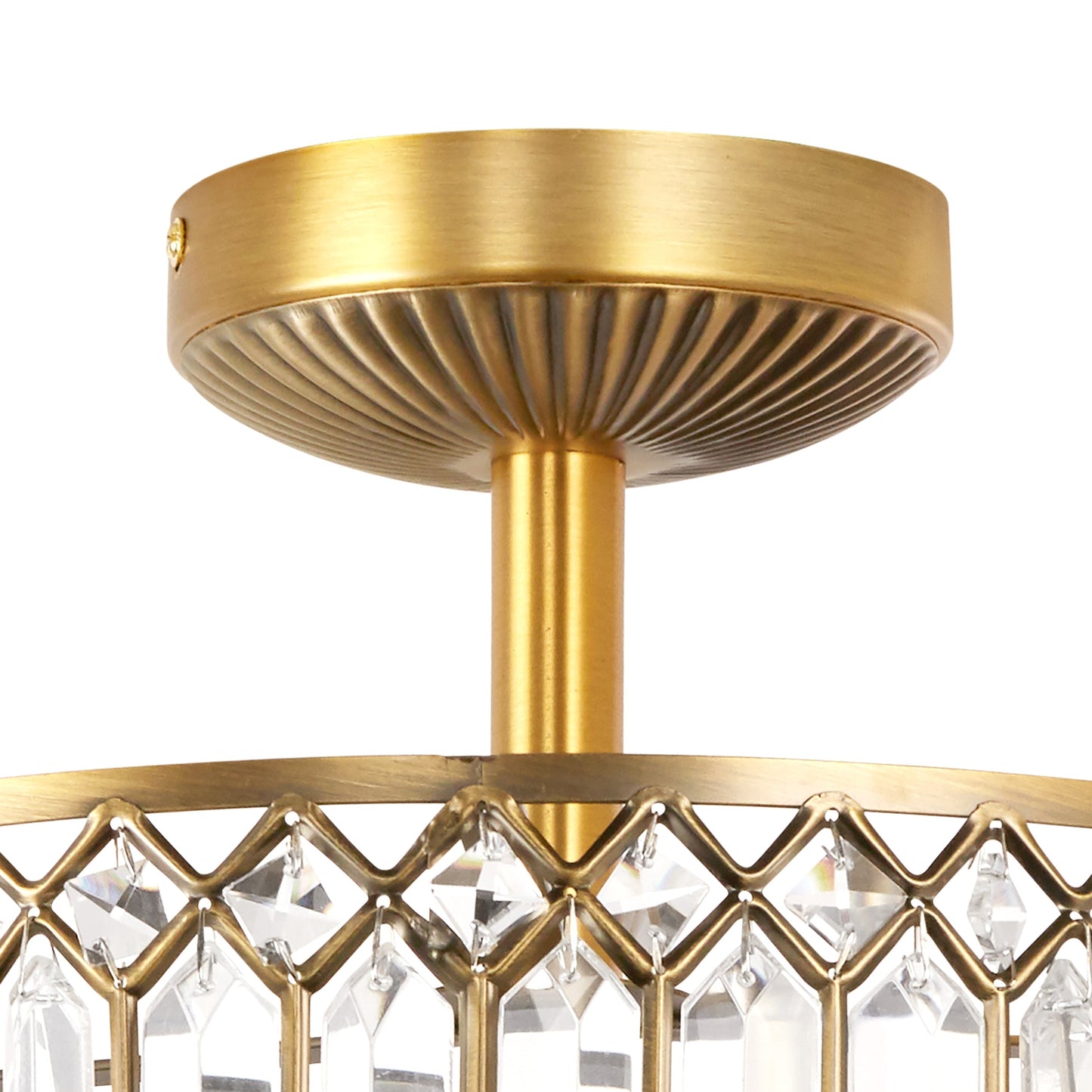 Applique semi-encastrée en verre à plusieurs niveaux Silver Orchid Furey Bronze/Or - 37,5 x 37,5 x 38,8 cm (L x l x h)