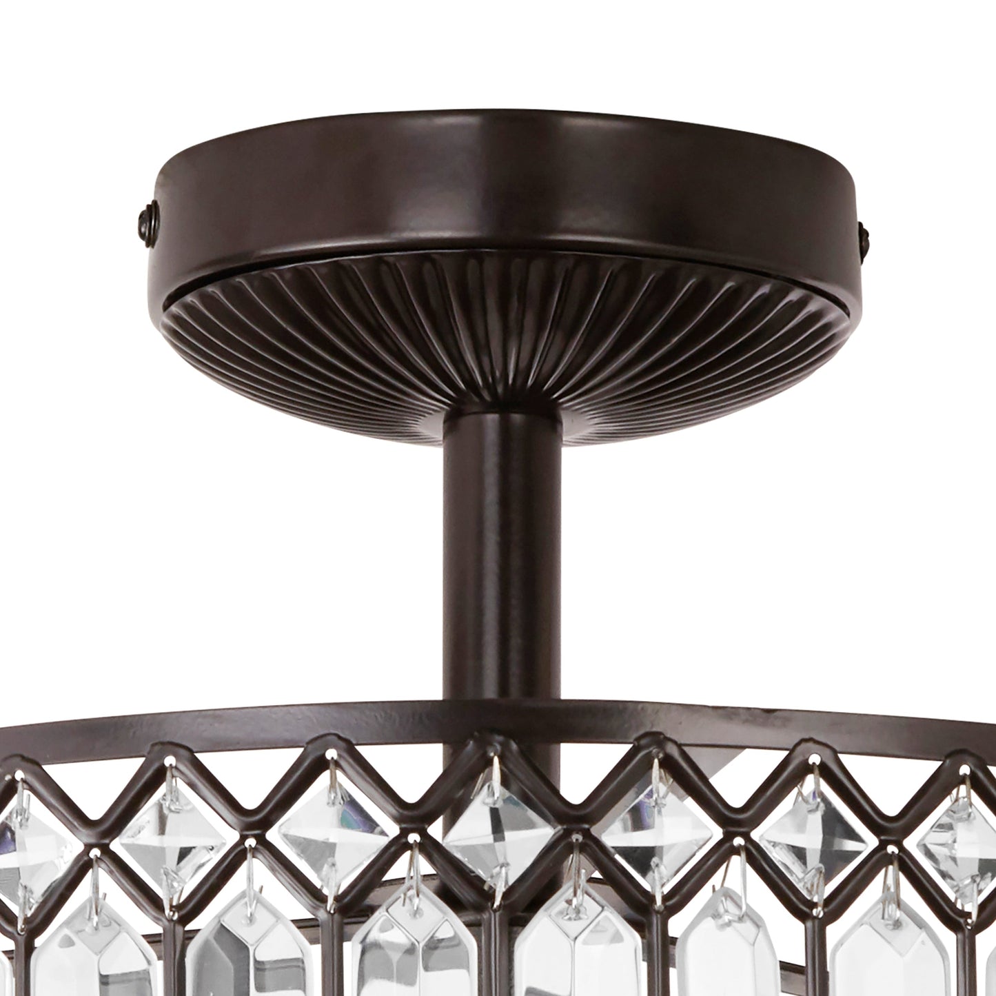 Applique semi-encastrée en verre à plusieurs niveaux Silver Orchid Furey Bronze/Or - 37,5 x 37,5 x 38,8 cm (L x l x h)