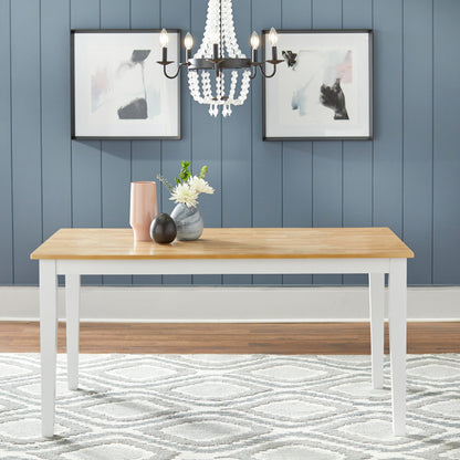 Ensemble de salle à manger 7 pièces Simple Living Crossback blanc/naturel