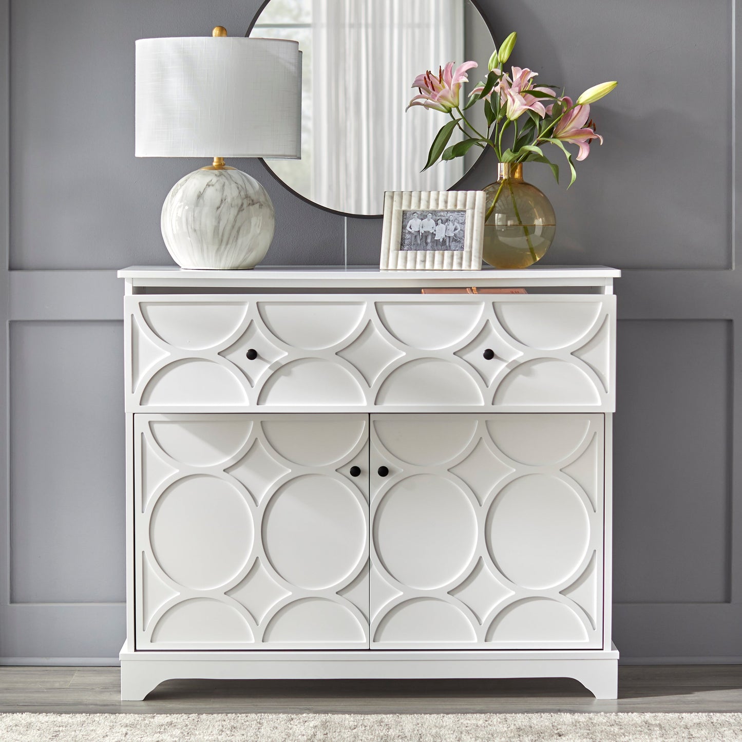 Armoire à façade ronde Simple Living Dawson