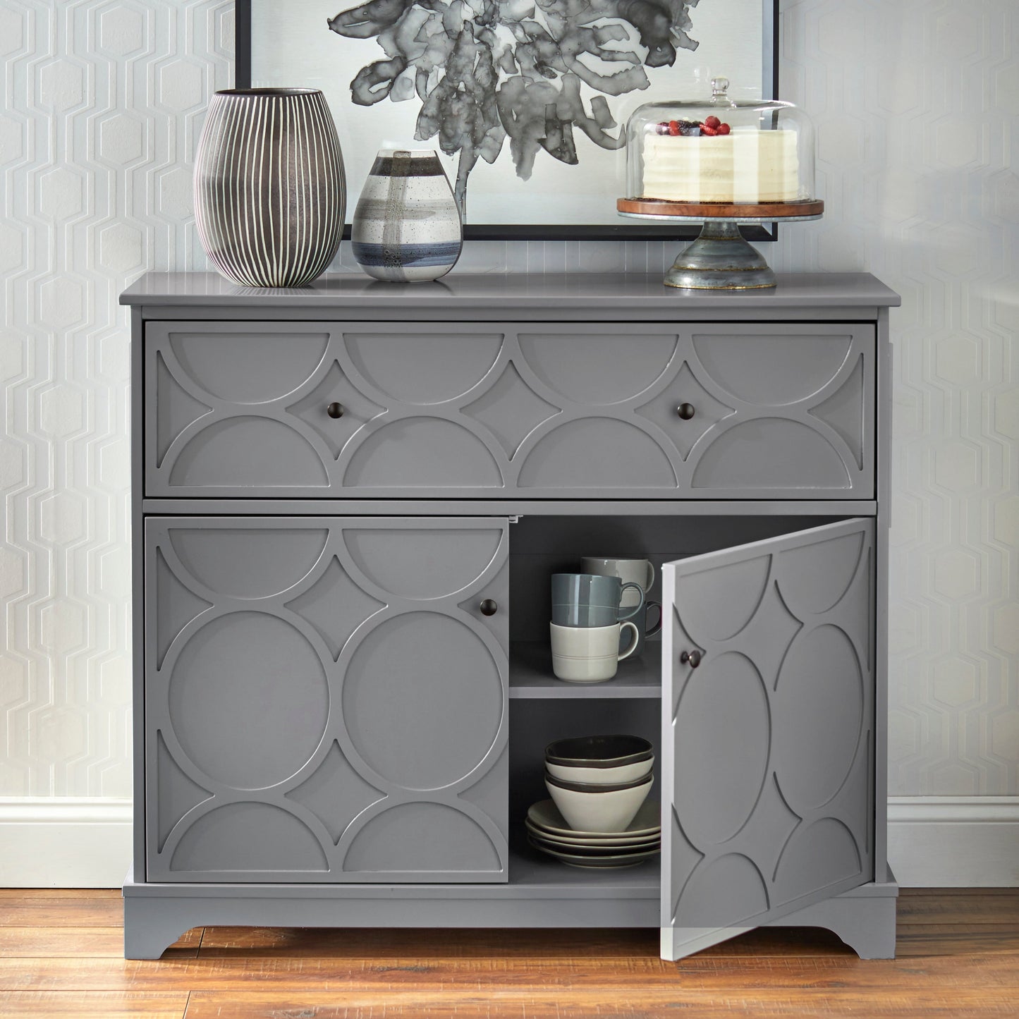 Armoire à façade ronde Simple Living Dawson