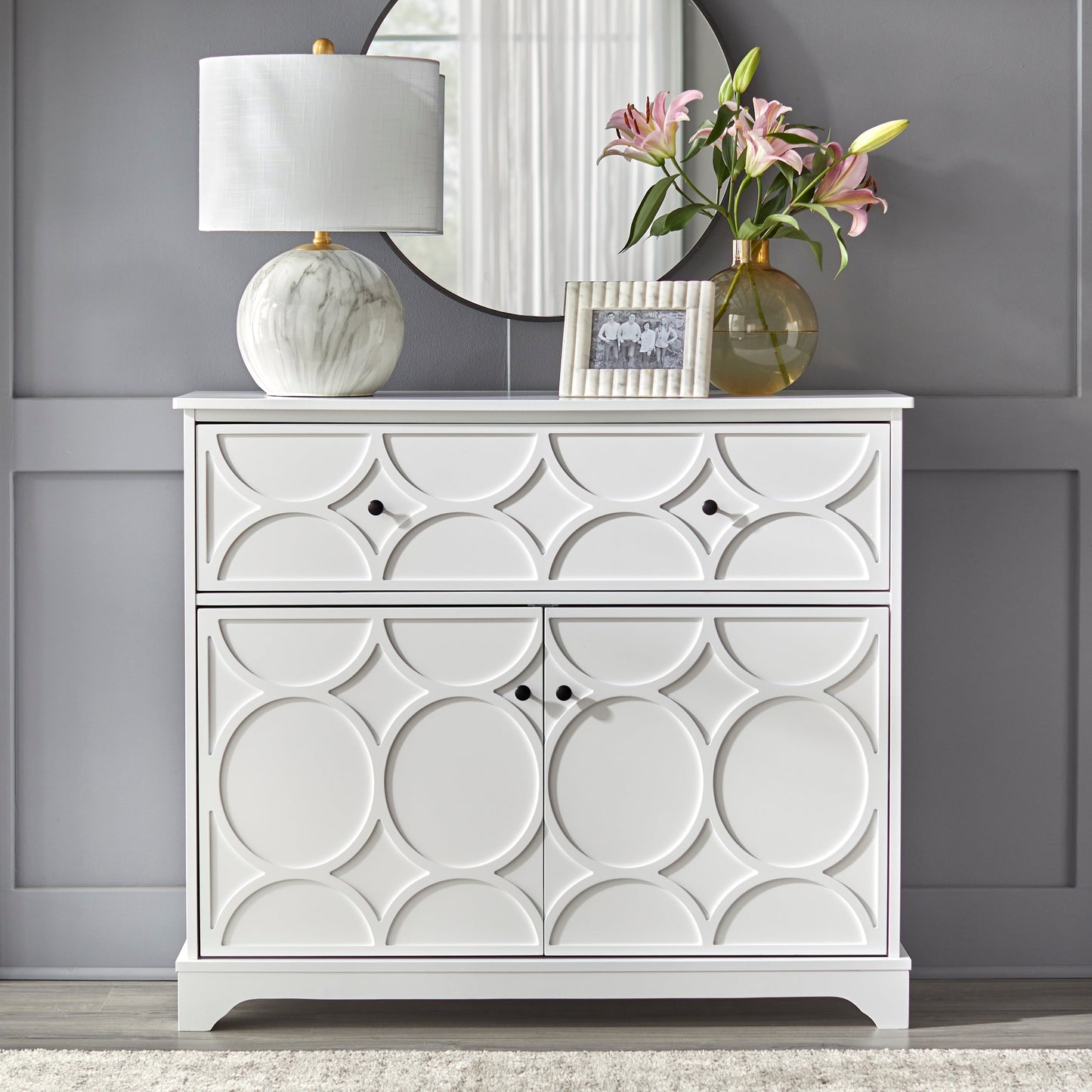 Armoire à façade ronde Simple Living Dawson