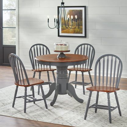 Ensemble de salle à manger Simple Living Carolina 5 pièces en bois massif de style farmhouse avec rallonge