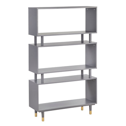 Étagère à livres 3 niveaux Simple Living Margo, style moderne du milieu du siècle - 151,1 cm (H) x 91,4 cm (L) x 30 cm (P)