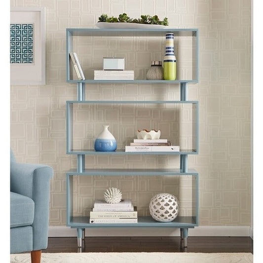 Étagère à livres 3 niveaux Simple Living Margo, style moderne du milieu du siècle - 151,1 cm (H) x 91,4 cm (L) x 30 cm (P)