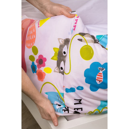 Ensemble de literie Siscovers I Heart Cats Bunkie Deluxe avec fermeture éclair