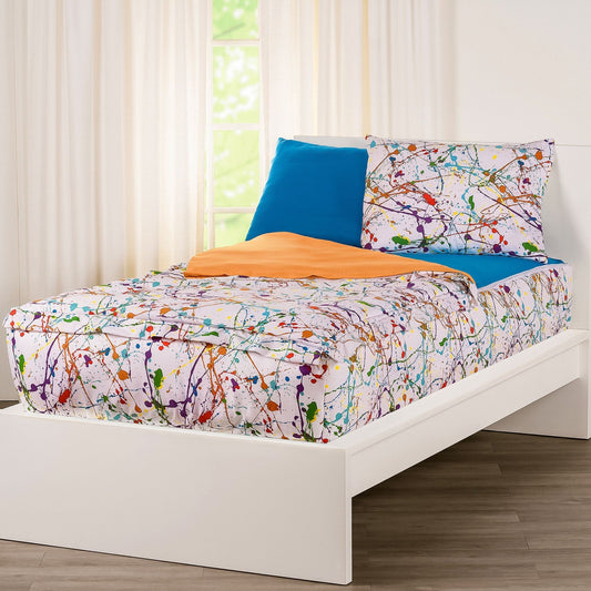 Ensemble de literie Siscovers Splashed and Splattered Bunkie Deluxe avec fermeture éclair
