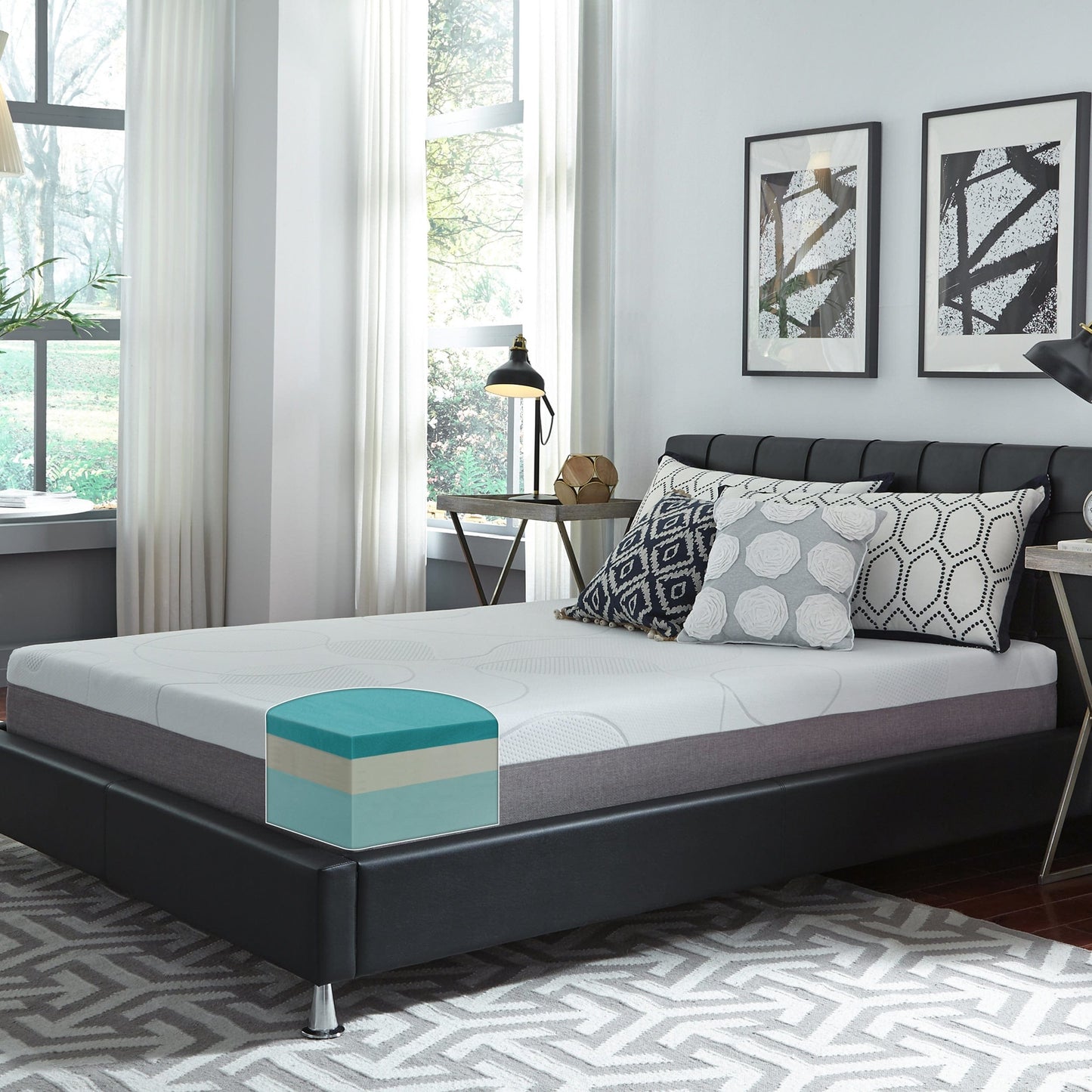 Matelas en mousse à mémoire de forme avec gel de 25 cm (10 po) de Slumber Solutions