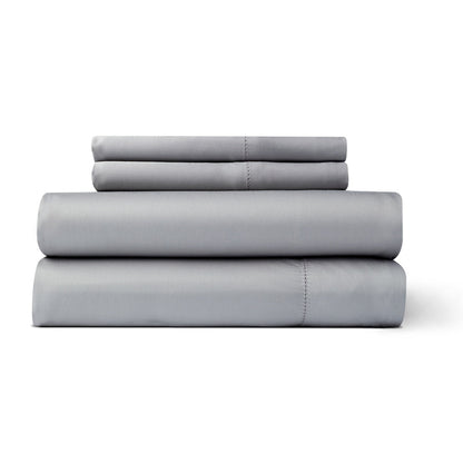 Jeu de draps en rayonne de bambou respirante, couleur unie, avec poches profondes.