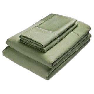 Jeu de draps en rayonne de bambou respirante, couleur unie, avec poches profondes.