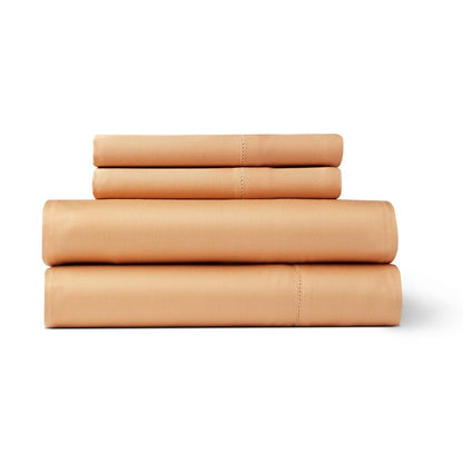Jeu de draps en rayonne de bambou respirante, couleur unie, avec poches profondes.