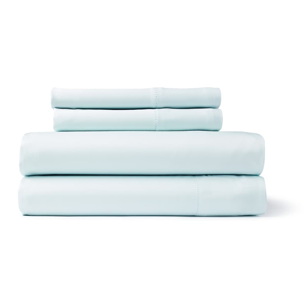 Jeu de draps en rayonne de bambou respirante, couleur unie, avec poches profondes.