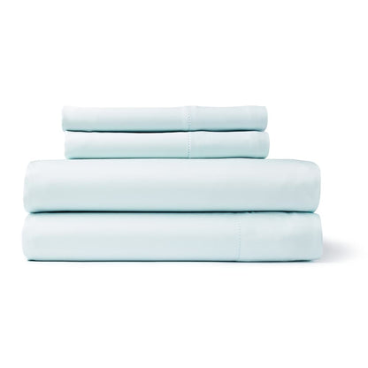 Jeu de draps en rayonne de bambou respirante, couleur unie, avec poches profondes.