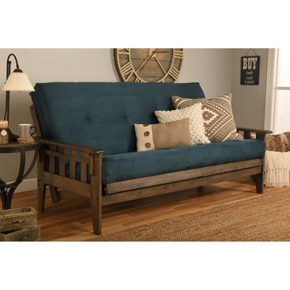 Ensemble futon Somette Tucson taille standard en noyer rustique avec matelas