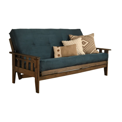 Ensemble futon Somette Tucson taille standard en noyer rustique avec matelas