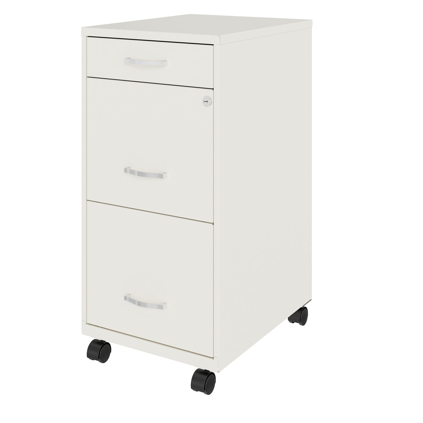 Armoire à dossiers métallique Space Solutions à 3 tiroirs, profondeur de 18 pouces