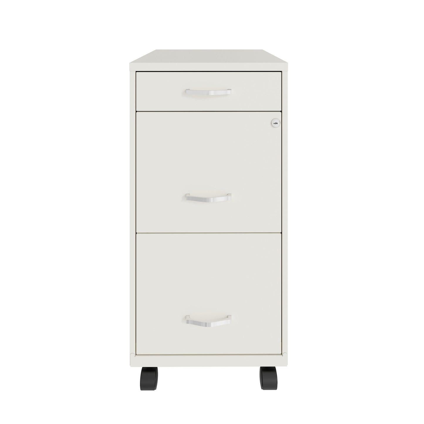 Armoire à dossiers métallique Space Solutions à 3 tiroirs, profondeur de 18 pouces