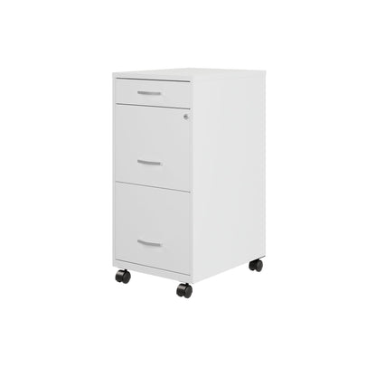 Armoire à dossiers métallique Space Solutions à 3 tiroirs, profondeur de 18 pouces