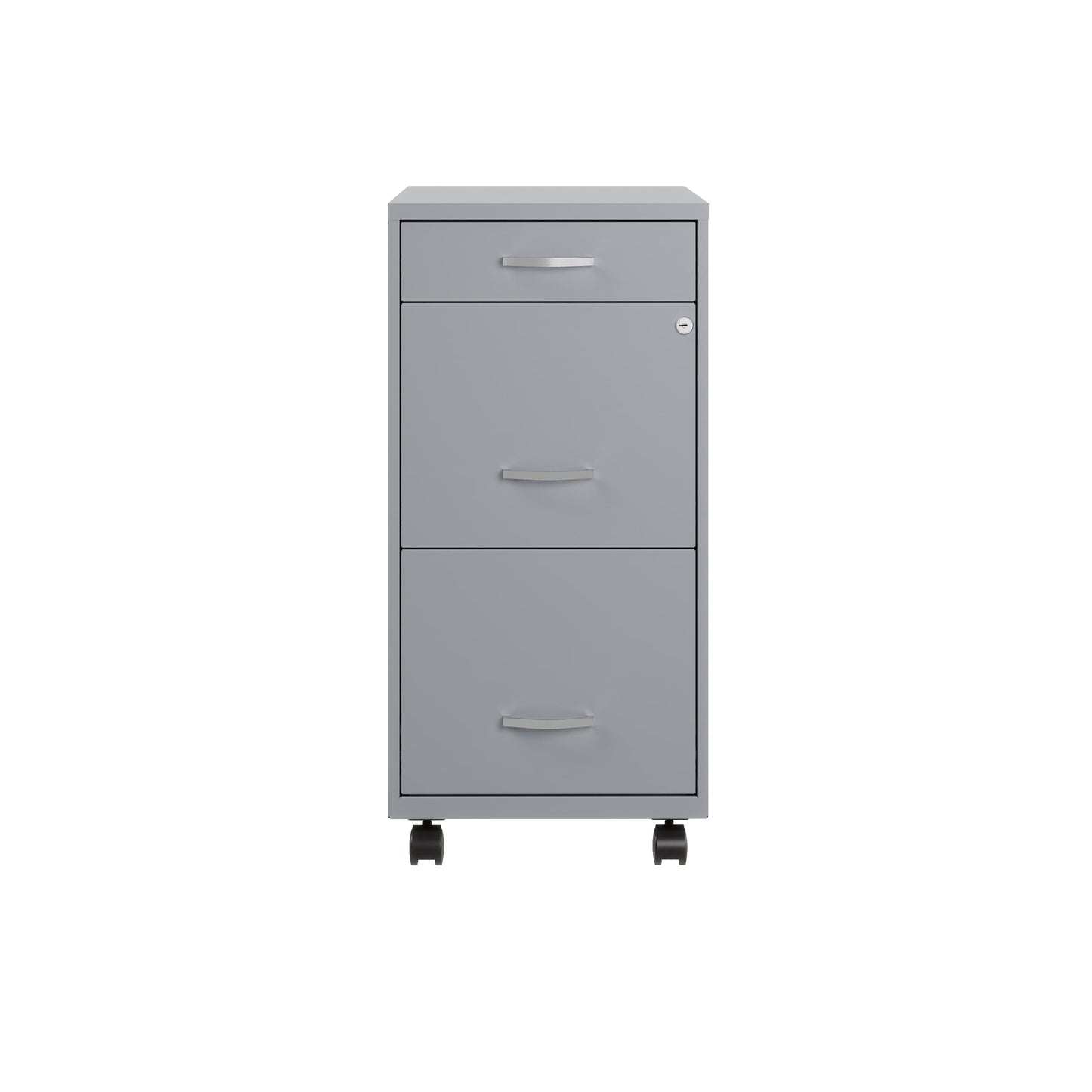 Armoire à dossiers métallique Space Solutions à 3 tiroirs, profondeur de 18 pouces
