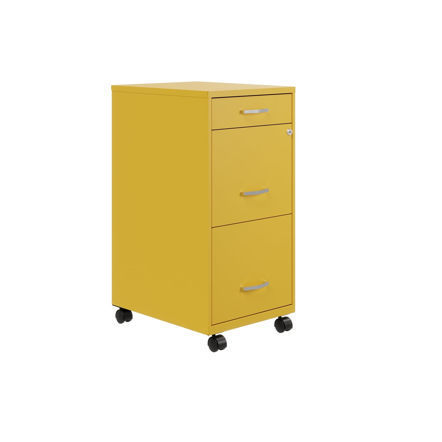Armoire à dossiers métallique Space Solutions à 3 tiroirs, profondeur de 18 pouces