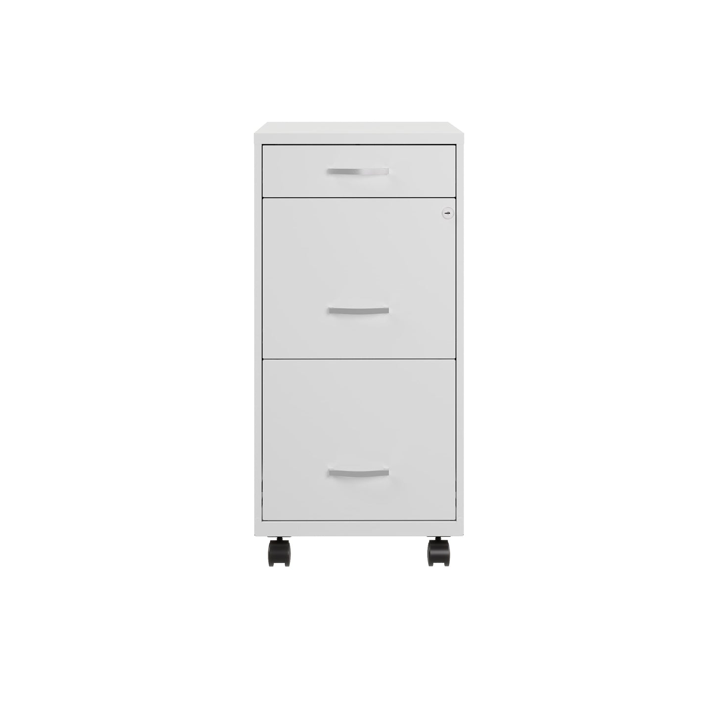 Armoire à dossiers métallique Space Solutions à 3 tiroirs, profondeur de 18 pouces