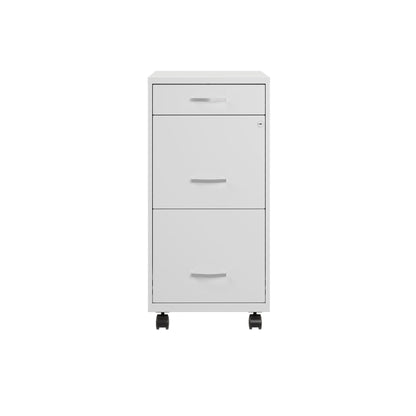 Armoire à dossiers métallique Space Solutions à 3 tiroirs, profondeur de 18 pouces