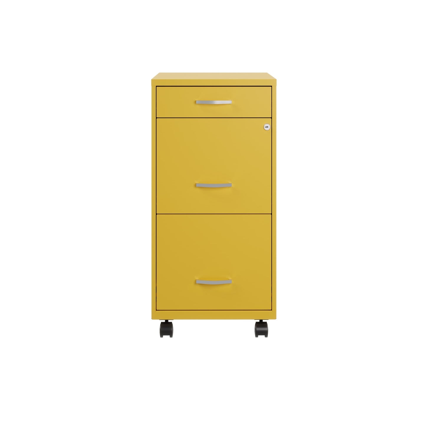 Armoire à dossiers métallique Space Solutions à 3 tiroirs, profondeur de 18 pouces