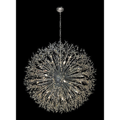Luminaire à suspension en cristal à motif d'étoile, 47 pouces de large
