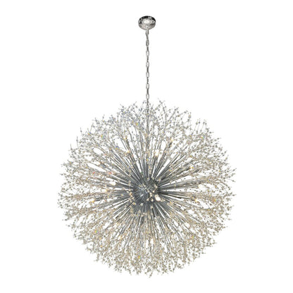 Luminaire à suspension en cristal à motif d'étoile, 47 pouces de large