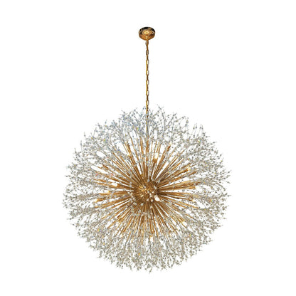 Luminaire à suspension en cristal à motif d'étoile, 47 pouces de large