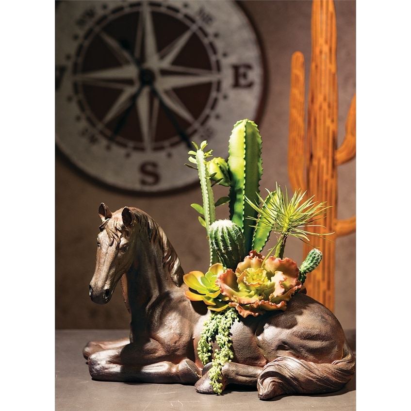 Vase Cheval de Sullivan, 16H, Bronze - 24L x 14l x 16H