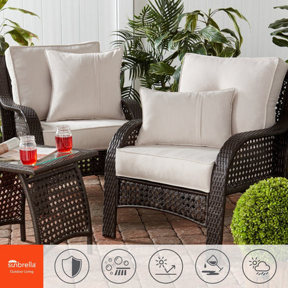 Ensemble de coussins d'extérieur Sunbrella Premium pour assise profonde, 2 pièces