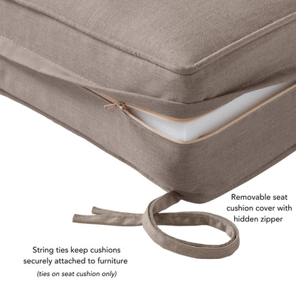 Ensemble de coussins d'extérieur Sunbrella Premium pour assise profonde, 2 pièces
