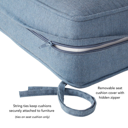 Ensemble de coussins d'extérieur Sunbrella Premium pour assise profonde, 2 pièces