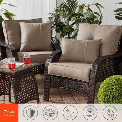 Ensemble de coussins d'extérieur Sunbrella Premium pour assise profonde, 2 pièces