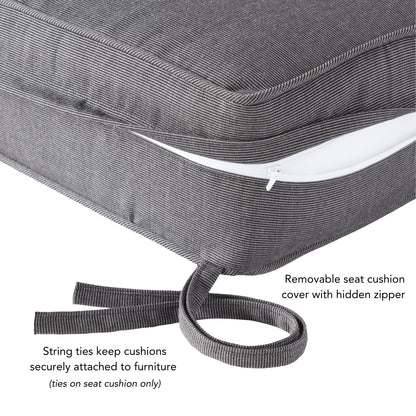 Ensemble de coussins d'extérieur Sunbrella Premium pour assise profonde, 2 pièces