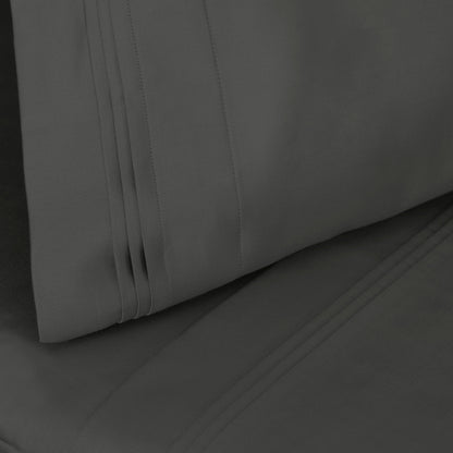 Jeu de draps uni en coton égyptien supérieur, 1000 fils, avec poche profonde.