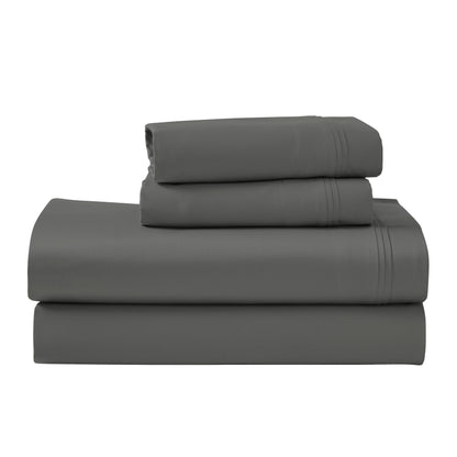Jeu de draps uni en coton égyptien supérieur, 1000 fils, avec poche profonde.