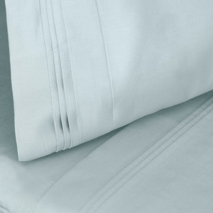 Jeu de draps uni en coton égyptien supérieur, 1000 fils, avec poche profonde.