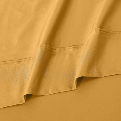 Jeu de draps uni en coton égyptien supérieur, 1200 fils, respectueux de l'environnement.