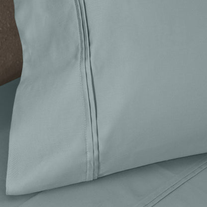 Jeu de draps uni en coton égyptien supérieur, 1200 fils, respectueux de l'environnement.