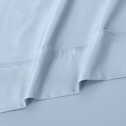 Jeu de draps uni en coton égyptien supérieur, 1200 fils, respectueux de l'environnement.